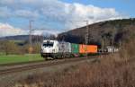 193 610 (X4E - 610) mit KT 50285 Maschen Rbf - Regensburg-Ost am 12.02.2016 bei Einbeck-Salzderhelden