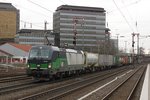 ELL 193 202 mit einem Containerzug in Düsseldorf Rath, am 23.03.2016.