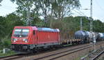 DB Cargo AG  mit  187 109  [NVR-Nummer: 91 80 6187 109-4 D-DB] und gemischtem Güterzug am 04.08.19 Mönchmühle bei Berlin Richtung Oranienburg.