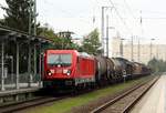 DB 187 188 am 26.09.2019 durch Anklam mit einem kurzen gemischten Gterzug.