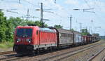 DB Cargo AG [D] mit  187 106  [NVR-Nummer: 91 80 6187 106-0 D-DB] mit gemischtem Güterzug Richtung Seddin am 16.06.20 Bf.