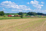 187 081 DB Cargo mit einem gemischten Güterzug bei Oberdachstetten Richtung Würzburg, 16.08.2020