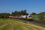 247 026 mit einem gemischten Güterzug aus Weiden kommend am 29. Mai 20223 bei Escheldorf.