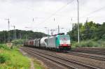 186 233 der SNCB mit einem gem.GZ in richtung Kln-Gremberg bei der durchfahrt von Kln-West a, 14.7.2012