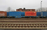 Rübenverkehr in Könnern  Diese beiden Behälter auf einem vierachsigen Containertragwagen mit der Bezeichnung  Sgmnss 731  (31 80 4578 116-4 D-EGP) warten noch auf ihre Entladung.