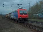 SBB Cargo Re 482 043-7 mit einem gemischten Gterzug Richtung Mainz in Wiesbaden-Biebrich; 02.04.2008