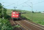 RAILION DB Logistics 151 032-0 mit Gz Richtung Koblenz in Hattenheim; 28.05.2008