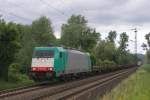 186 246-5 mit einem Stahlzug in Unkel am 18.06.2011