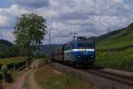 NIAG 145 086-5 mit einem Kohlezug nach Moers in Pommern an der Mosel am 25.07.2011