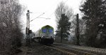 Die Class 66 6601 von Captrain kommt die Gemmenicher-Rampe  herunter nach Aachen-West mit einem  Aluminumzug aus Dunkerque(F)/Kinkempois(B) nach Nievenheim bei Dormagen.