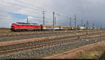 Schiebewandzug mit 233 112-2 (232 112-3 | 132 112-4) unterwegs in Halle (Saale), Karl-von-Thielen-Straße, auf der Ostumfahrung für den Güterverkehr in nördlicher Richtung.