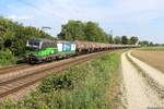 193 224 WLC mit Kesselwagen bei Langenisarhofen nordwärts unterwegs am 29.07.2018  