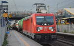 DB Cargo Deutschland AG mit  187 100  [NVR-Number: 91 80 6187 100-3 D-DB] und einem gemischten Kesselwagenzug am 13.11.18 Bf. Berlin-Hohenschönhausen.