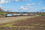 187 315  Jim Knopf  der IGE mit einem Kesselwagenzug bei Fahlenbach Richtung Ingolstadt, 18.03.2019