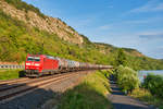 185 162 mit einem Kesselwagenzug bei Gambach Richtung Gemünden, 01.08.2019