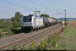 Kesselzug mit 187 072-4 unterwegs bei Metterzimmern (Bietigheim-Bissingen) Richtung Mühlacker.

🧰 RheinCargo GmbH & Co. KG
🚩 Bahnstrecke Bietigheim-Bissingen–Bruchsal (Westbahn (Württemberg) | KBS 770)
🕓 20.9.2020 | 13:39 Uhr