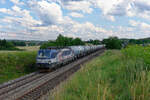 383 206 ZSSK Cargo mit einem Kesselzug bei Parsberg Richtung Nürnberg, 20.07.2020