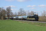 Beacon Rail 185 574-1 mit Kesselwagen Richtung Fulda, am 05.04.2023 in Hauneck.