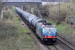 BRLL 185 601-2 in Diensten von HSL auf der Hamm-Osterfelder Strecke in Recklinghausen 14.4.2023