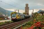 193 717  LWR Siemens  mit Kesselzug in Oberwesel, Oktober 2025.