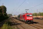 185 406-6 & 193 856-2 mit einem Druckgaskesselwagenzug in Düsseldorf-Rath am 05.09.14