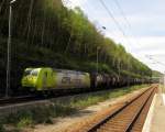 Ankunft der 185 534 CFL Cargolok in Bad Schandau mit Kesselwagen.