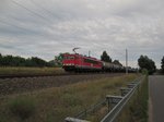 AM 04.08.2016 fuhr die MEG 155 mit einem Kesselzug durch Lubolz.