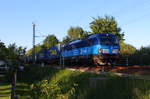 KLV-LKW-Walther Zug mit CD 383 005 in Meckemburgvorpommern unterwegs in Richtung Tschechien.