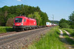 1116 180 mit dem DGS 41820 (Ljubljana Moste - Rheinhausen) bei Postbauer-Heng Richtung Nürnberg, 04.06.2019