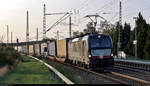 KLV-Zug mit 193 707-7 (X4 E - 707 | Siemens Vectron) durchfährt den Hp Zscherben auf Gleis 2 Richtung Halle Rosengarten.