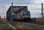 KLV-Zug mit 193 707-7 (X4 E - 707 | Siemens Vectron) unterwegs in Schkopau Richtung Merseburg Hbf.