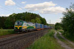 471 006 mit einem LKW-Walter KLV-Zug bei Postbauer-Heng Richtung Nürnberg, 02.06.2020