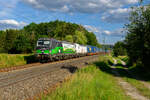 193 235 ELL/GySEV und 193 815 Railpool/VTG Retrack mit einem LKW-Walter KLV-Zug bei Postbauer-Heng Richtung Nürnberg, 13.07.2020