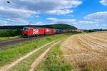 1293 066 ÖBB mit einem KLV-Zug bei Wettelsheim Richtung Ansbach, 05.08.2020