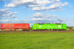 Lokportrait von 193 281 ELL/TXL  Green Deal on Track  mit einem KLV-Zug bei Triesdorf Richtung Treuchtlingen, 26.08.2020  