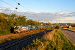 193 993 Railpool/Retrack  Lok sucht Typen  mit einem LKW-Walter KLV-Zug bei Winterhausen Richtung Würzburg, 02.09.2020