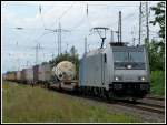 Railpool 185 673  FLOYD  zieht am 19.8.14 einen Zug des kombinierten Ladungsverkehres durch das Ruhrgebiet in Richtung Süden.