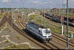 Welch ein Zufall, dass 193 362-1 während der Anwesenheit des  Connecting Europe Express  (CEE) über den Ablaufberg der Zugbildungsanlage (ZBA) Halle (Saale) rollt. :)
DB Cargo hatte alle drei  I am European -Vectrons zusammengetrommelt, um sie den europäischen Gästen im Betrieb auf Deutschlands modernstem Rangierbahnhof zu zeigen. Die 362 und 364 übernahmen Güterzüge, die 193 360-5 fungierte bekanntlich als Zuglok des CEE. Wer ganz genau durch den Mastenwald blickt, kann den Zug in der Abstellung erkennen.
Aufgenommen von der Berliner Brücke.

🧰 DB Cargo
🕓 29.9.2021 | 14:19 Uhr