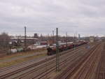 Ein Teil der Gleisanlagen vom Rangierbahnhof Leipzig-Engelsdorf, am 28.01.2018.