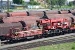 Schutzwagen 40 80 95 50 288-1 und Kranwagen 80 80 979 0 015-9  BULLUS III  in Leipzig Engelsdorf 01.07.2015