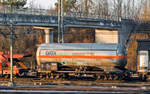 Der Kesselwagen vom Einsteller GATX 38 RIV 80 D-GATXD 7817 010-6 Typ Zags am Ablaufberg Rbf Allach Untermenzing.14.3.2018