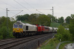 Leerzement mit Class 77 und 203 118 und 155 195 der MEG in Jocketa/Pöhl am 19.05.2016