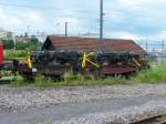 DB - Drehgestelltransportwagen Rmms 31 80 396 3 052-7 im SBB Gterbahnhof Biel am 08.07.2012..