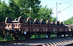 Flachwagen für den Radsatztransport der DB mit der Nr.