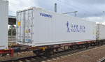 Containertragwagen der DB Cargo Deutschland AG mit der Nr.
