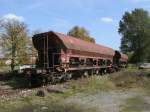 Schotterwagen Facs abgestellt am 24.September 2011 in Stralsund.