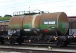 Kesselwagen Zs der On Rail GmbH mit der Nr.: 23 RIV 80 D-ORME 7356 072-0 befüllt mit Isopropanol (Warntafel 33/1219), eingereiht in einen abgestellten Güterzug am 14.05.2016 bei
