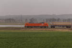 ArcelorMittal Eisenhüttenstadt  145-CL 002 mit Druckkessel-Wagen.Hier Passow in Richtung Angermünde.