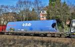 Kesselwagen 932 4 343-1  ASA  in einem gemischten Gterzug bei Bonn-Oberkassel - 02.03.2011