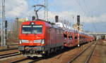 DB Cargo AG [D] mit  193 391  [NVR-Nummer: 91 80 6193 391-0 D-DB] und PKW Transportzug am 04.03.20 Bf.
